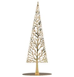 Introduce a hint of shimmering gold with this exquisite iron tree decoration