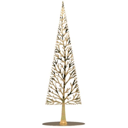 40cm Gold Iron Tree Sculpture Stand
