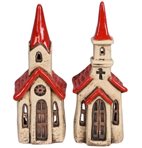 Add a warm, classic glow with elegant church-inspired candle holders
