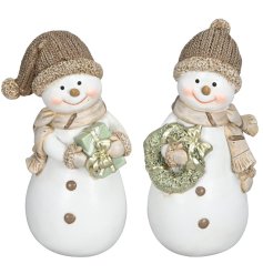 Bring holiday joy with this charming set of Snowman Ornaments.