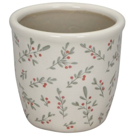 Planter with Berry Branches, 14cm