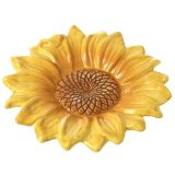 a bright yellow sunflower plate 