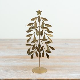 A gorgeous antique gold finish that captures the glow of festive lights perfectly