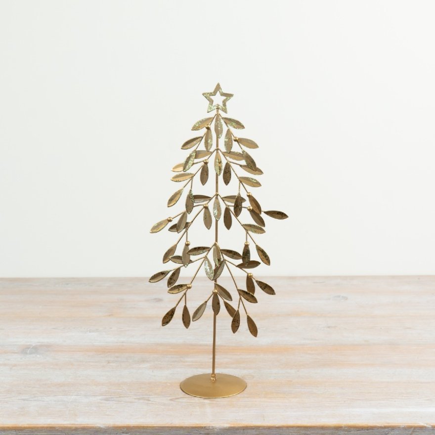 Vintage Gold Metal Tree Ornament, 37cm