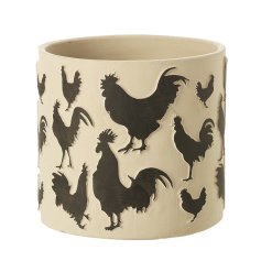 Add a touch of countryside charm to your space with our Chicken Design planter 
