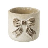 a small bow design cement planter 