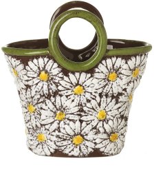 Shield your surfaces with the chic White Daisy Ceramic Pot Holder.