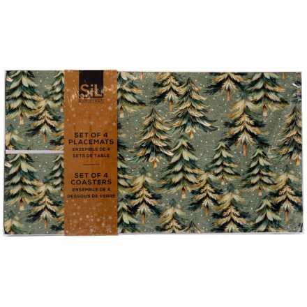 Placemats and Coasters Forest, S/4