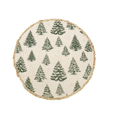 Bring warmth and holiday charm to your table with the Winter Forest Placemat.