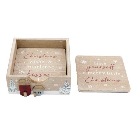 S/4 Xmas Coaster, 11.5cm 