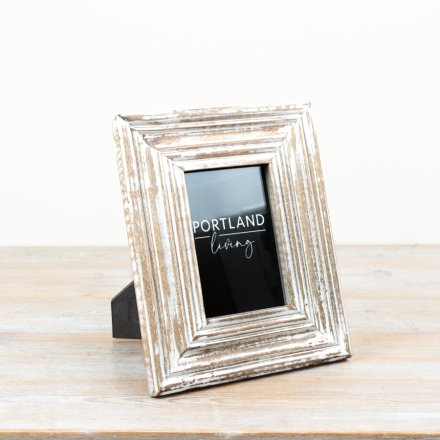 White Washed Photo Frame, 27cm 