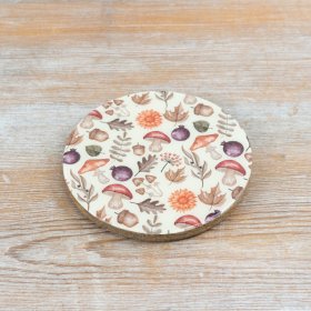 Shield your surfaces with this stylish wooden coaster.