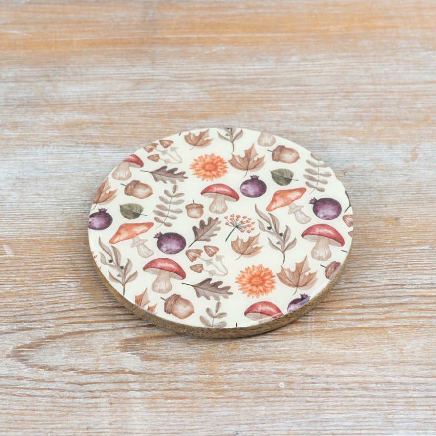 Enamel Mushroom Coaster, 10cm 