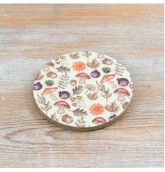 Shield your surfaces with this elegant wooden coaster.