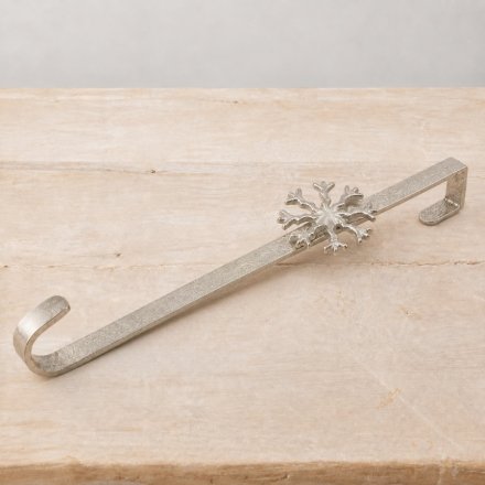 Snowflake Aluminium Wreath Hanger, 39cm 
