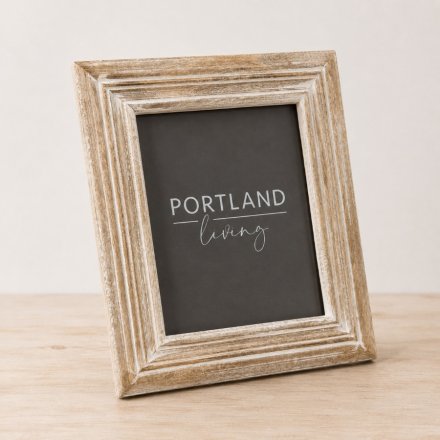 8x10 White Wash Photo Frame, 34.5cm 