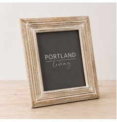 Elegant white wash frame to showcase your cherished memories with style