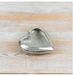 A pretty romantic silver heart trinket dish to cherish your small treasures