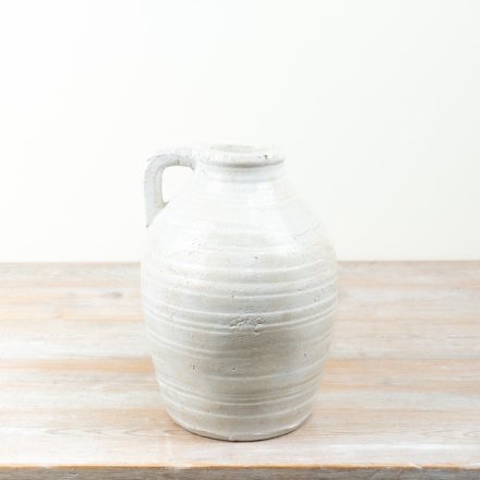 a stylish crisp white textured jug 