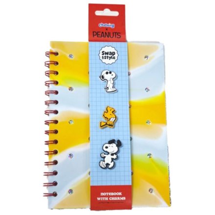 Peanuts Snoopy & Woodstock A5 Silicone Notebook with Charms, 21cm 