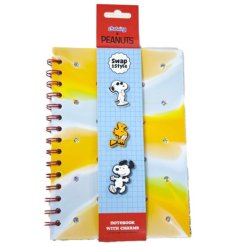 Stay organized with a smile using the Peanuts Snoopy & Woodstock Silicone A5 Notebook