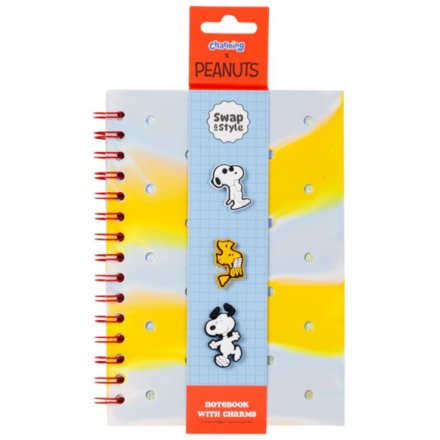Stay organized with a smile using the Peanuts Snoopy & Woodstock Silicone A5 Notebook