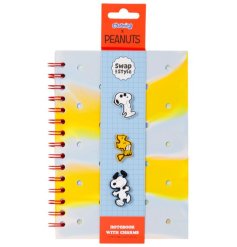 Keep notes fun and tidy with the Peanuts Snoopy & Woodstock A5 Silicone Notebook.