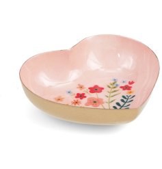 Need somewhere to place jewellery after a long day? Look no further, this enamel trinket dish adorned with blooming flow