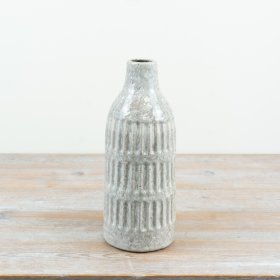 Add a touch of grace with this slender ceramic vase in a gentle natural colour