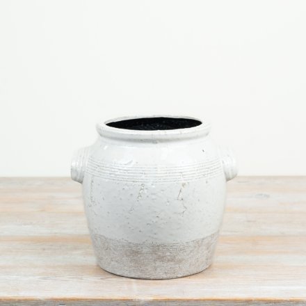 Two Tone Ceramic Flower Pot, 22cm 