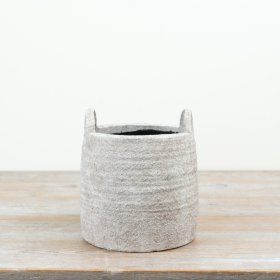 a delightful natural planter featuring practical handles