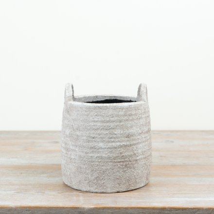 a charming natural planter with handy handles 