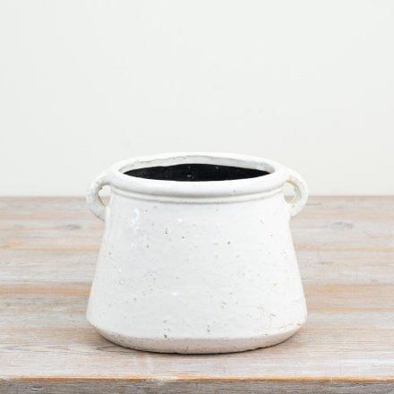 a charming glazed flower planter 