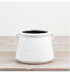 a charming glazed flower planter 