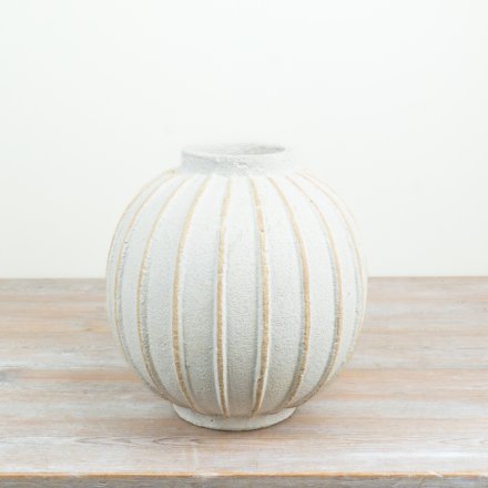 Round Textured Vase, 30cm 