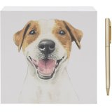 Keep your notes stylishly organised with the charming Jack Russell Memo Block