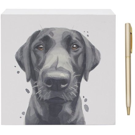 Stay organised in style with this charming Black Labrador Memo Block
