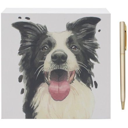 The Collie Memo block charming, high-quality stationery with adorable Collie designs