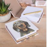 Stay organised in style with the charming Dachshund Memo Block