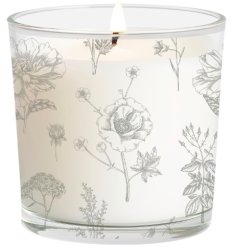Bring a graceful floral light to your living space with this elegant candle holder