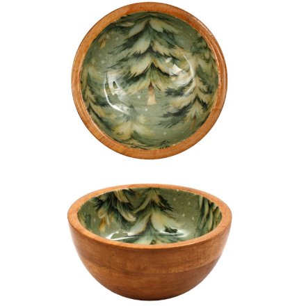 2/A Winter Forest Enamel Bowl, 11cm 