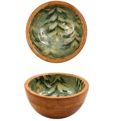 Discover rustic elegance with the Winter Forest Enamel Bowl