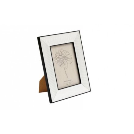 22cm White Frame with Black Edged Perspex