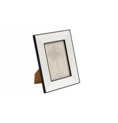 Modern 5x7 white frame featuring a black-edged Perspex front for a stylish, clean look.