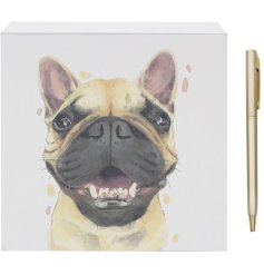 Keep your notes organised in style with this adorable French bulldog memo block