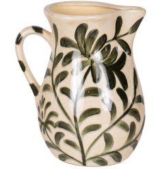 a charming glazed pattern jug vase 