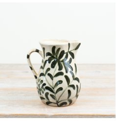 a charming glazed pattern jug vase 