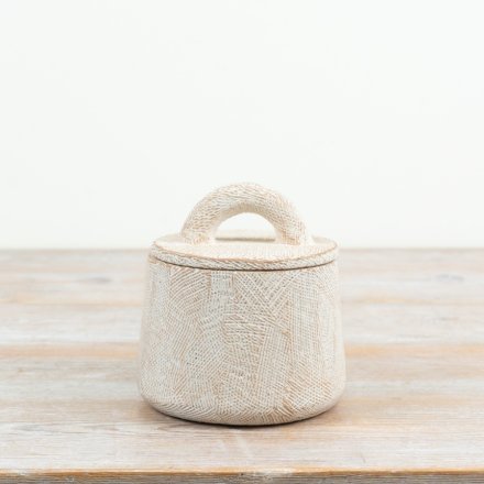 Elevate your home décor with our textured cement pot, perfect for stylish storage and display