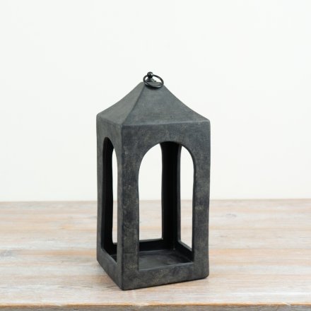 a stylish black rustic finish lantern 