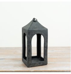 a stylish black rustic finish lantern 